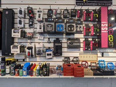 lots of bike accessories